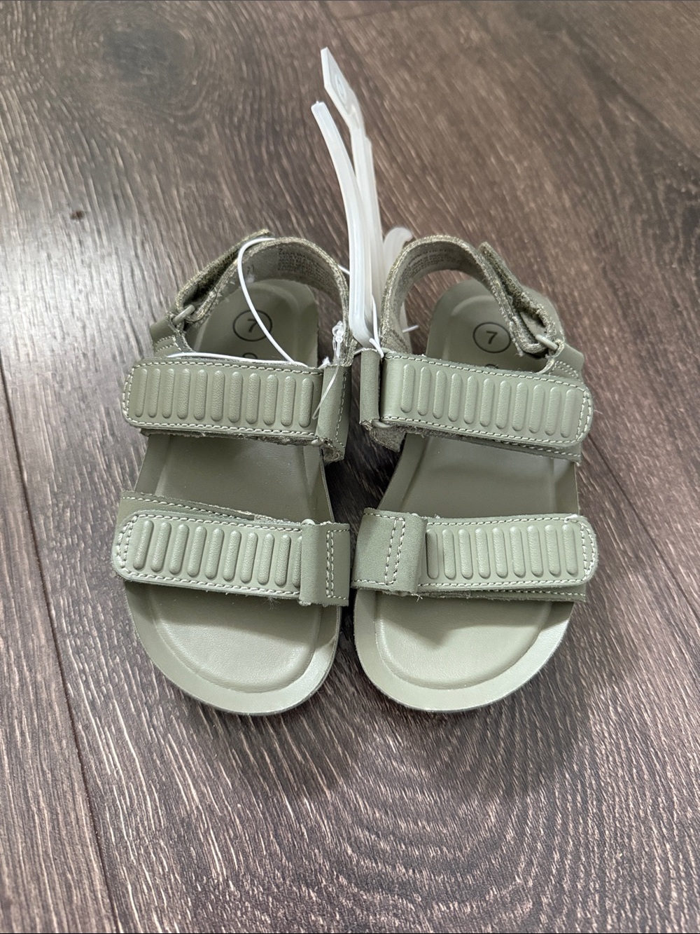 Cat & Jack Olive Green Kids Velcro Strap Sandals